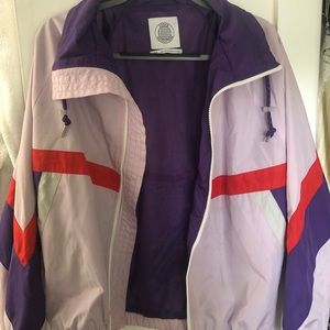 Purple windbreaker bomber jacket urban outfitters
